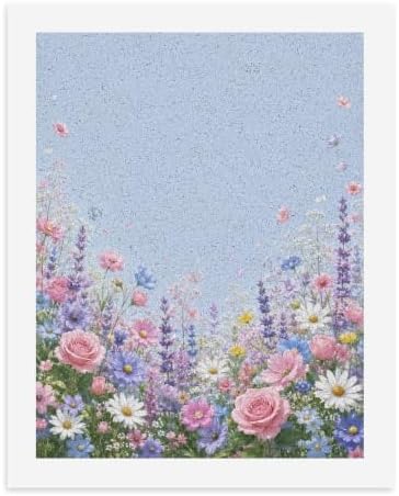 Lyngora Paint by Numbers Kit for Adults Beginner Art Decor Blue Rose Meadow by Unknown