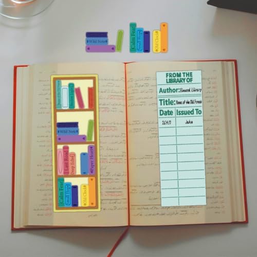 Bookshelf Cutting Dies Reading History Books Bookmarks Carbon Steel Die Cuts Stencils Reading Records Card Scrapbooking Embossing Template for Birthday Greeting Card Making Album Photo Decor - Image 3