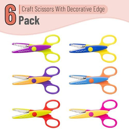 Mr. Pen- Craft Scissors Decorative Edge, 6 Pack, Retro Colors - Image 2