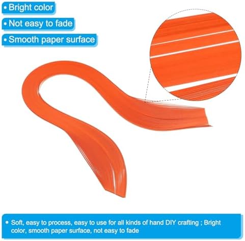 PATIKIL Quilling Strips Paper 600pcs 1.5mm 39cm Origami Paper Quilling Kits for Art DIY Hand Craft Christmas, Orange Red - Image 3