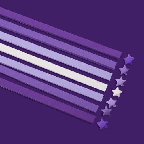 Origami Paper Stars, Colorful Handcraft Origami Lucky Star Paper DIY Paper Arts Creativity Hand Art Crafts (Purple gradient (1350) sheets) - Image 5