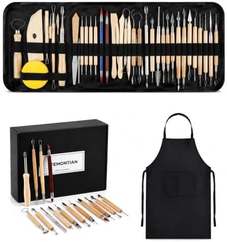 TEMONTIAN Pottery Tools and Supplies Kit, Clay Sculpting Tools Set, 43 PCS by TEMONTIAN