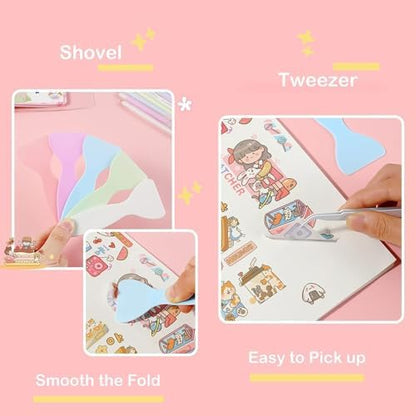 Doraking Scrapbooking Tools with Glue Tweezer Shovel Cutter Pen for Crafting, Scrapbooking, Card Making, Paper Crafts - Image 3