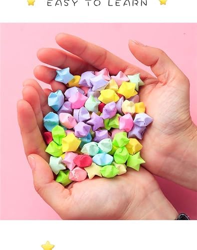 1080 Sheets Origami Star Paper 7 Assortment Color Strips Double Sided Lucky Star Decoration Folding Paper for DIY Hand Art Supplies (7color-1080 sheets) - Image 6
