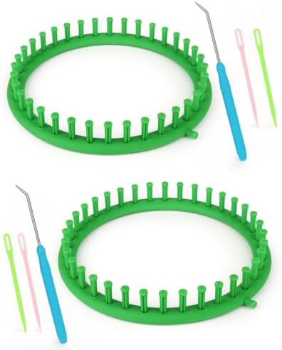 Aeelike 2 PCS Round Knitting Loom for Hat Socks DIY Crafts, 9.4inch by Aeelikescrochetworld