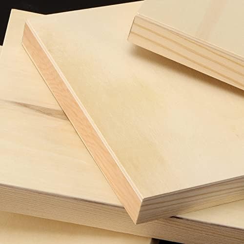 JOIKIT 20 Pack 4.7 x 4.7 Inch Wood Canvas Panels, 0.86cm Thick Wooden Canvas Board Unfinished Wood Cradled Painting Panel Boards, Artist Wooden Canvases for Burning, Pouring, String Art, Crafts - Image 3