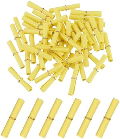 MECCANIXITY 80Pcs Message Paper Scrolls 3x6cm Lucky Wishing Dark Yellow by MECCANIXITY