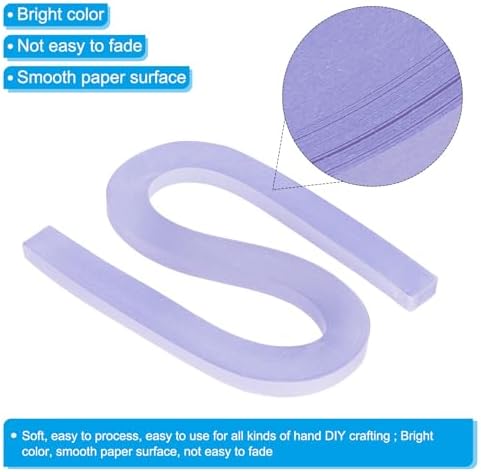 PATIKIL 360pcs Quilling Paper Strips Paper Flowers Quilling Kits 3/8"(10mm) Origami Paper for Adults Beginner Art Craft, 21"(54cm) Lilac - Image 3