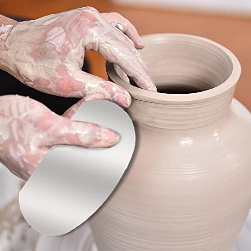 3 Sizes Rubber Pottery Clay Ribs + 3 Pcs Sculpture Pottery Molding Scraper Cutter + 1 Clay Ceramic Needle + 1 Feather Wire Texture Detail Tools Crafts for Sculpting Texturing Artists Modeling Potter - Image 7
