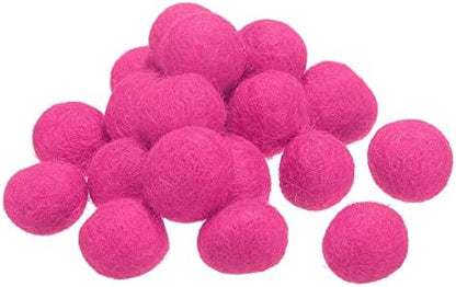 PATIKIL Wool Felt Balls Beads Wool Felting Pom 2cm 20mm Rose Red for Home Decor DIY Crafts Handcrafts Project Pack of 20 by PATIKIL