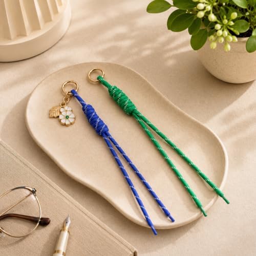 24 Pack Paracord Keychain Bag Charms, Rope Keychain - Image 6