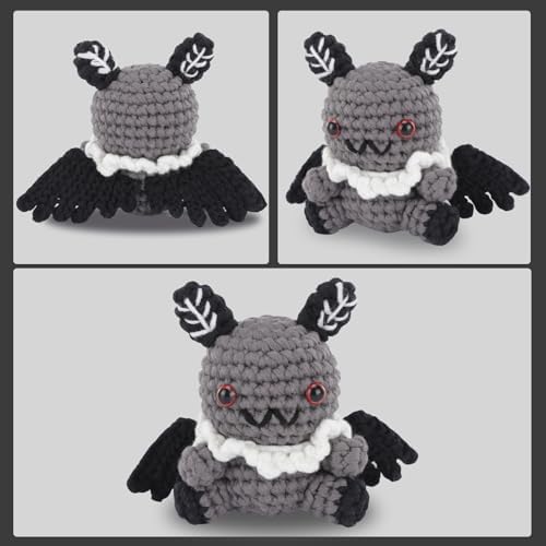 CrochetBox Mothman Crochet Kit for Beginners, Easy Craft for Adults - Image 2