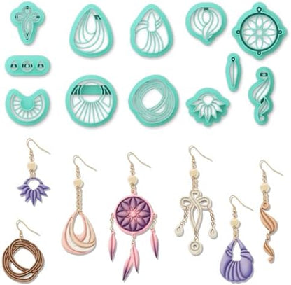 ORIGACH 12 Pcs Boho Knot Macrame Polymer Clay Cutters Set by ORIGACH