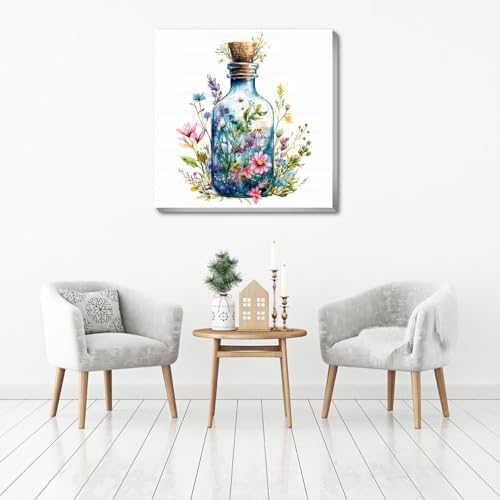 VIGEGU Bottle Flowers Paint by Numbers Kit for Adults Beginner with Framed - Image 7