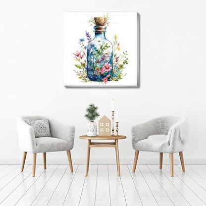 VIGEGU Bottle Flowers Paint by Numbers Kit for Adults Beginner with Framed - Image 7