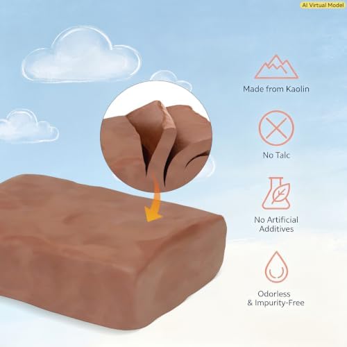 ZEHIQ Air Dry Clay-2.2lb Natural Terracotta Pottery Clay for Craft Projects - Image 3