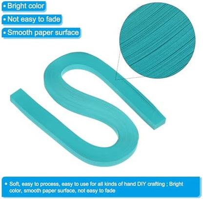 PATIKIL 120pcs Quilling Strips Paper 3/8"(10mm) 21"(54cm) Origami Paper Quilling Strip for Art DIY Hand Craft Christmas, Blue Green - Image 3