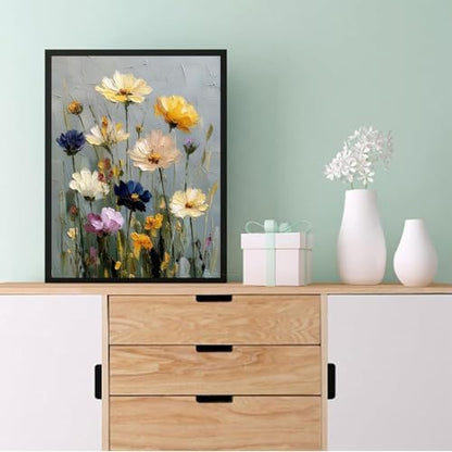 Eiazuiks Stamping Cross Stitch Kit, Daisy Counting Cross Stitch Kit for Adult Beginners, Full Line DIY Stitching Kit for Home Decor Cross Stitch Patterns 12x16 inches - Image 2