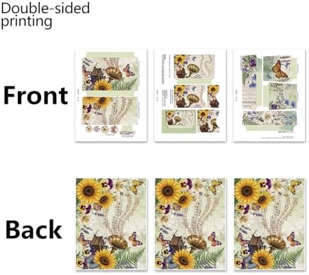 XINPOCUT Floral Folding Folio Junk Journal Kit,Folio Booklet Craft Kit, Junk Journal Kit, Scrapbooking Supplies, Journaling Decor, Mini Folio Writer Folder Project, Arts & Crafts Gifts - Image 4