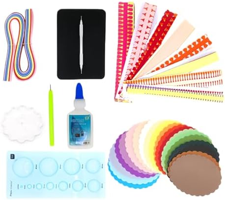 Quilling Paper Strips Colorful Cardmaking Handmade Supplies by Unknown