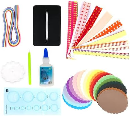 Quilling Paper Strips Colorful Cardmaking Handmade Supplies by Unknown