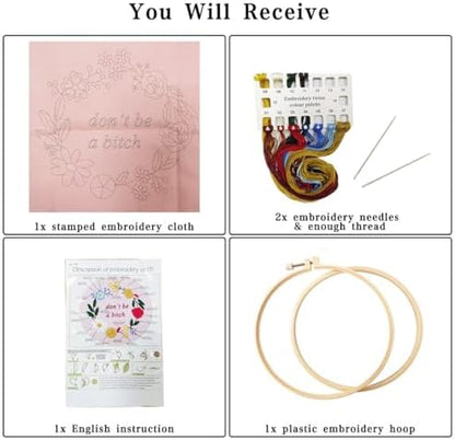 Nuberlic Funny Embroidery Kit for Beginners, Cross Stitch Kits - Image 3