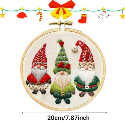 YOUDRN Christmas Embroidery Kits, Gnomes Embroidery Kits for Adults - Image 6