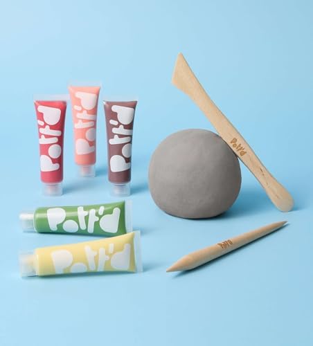 Pott'd Mini Pottery Kits | Air Dry Clay Pottery Kit for Adults | Includes Paints, Brushes, and Potters Tools | FREE online step-by-step tutorial | Perfect for Beginners | Bring The Studio To Your Home - Image 6