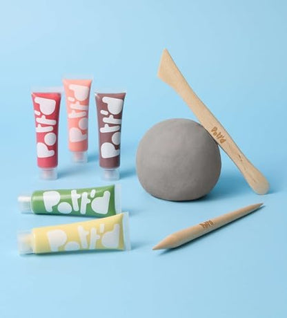 Pott'd Mini Pottery Kits | Air Dry Clay Pottery Kit for Adults | Includes Paints, Brushes, and Potters Tools | FREE online step-by-step tutorial | Perfect for Beginners | Bring The Studio To Your Home - Image 6