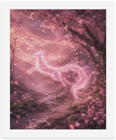 Bozfoxa Paint by Numbers Kit for Adults Beginner Rose Blossom Fox - Image 2