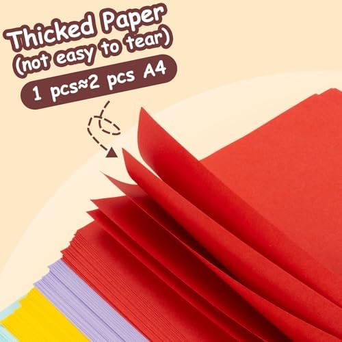 hapray 500 Colored Origami Paper 6x6 & 1350 Star Origami, Crafts for Kids - Image 4