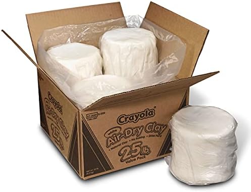 Crayola Air Dry Clay for Kids - White, 25lbs, Teacher Wishlist Supplies, Classroom Must Haves, Bulk Modeling Clay for Kids, No Bake, Sculpting & Molding Material by Crayola