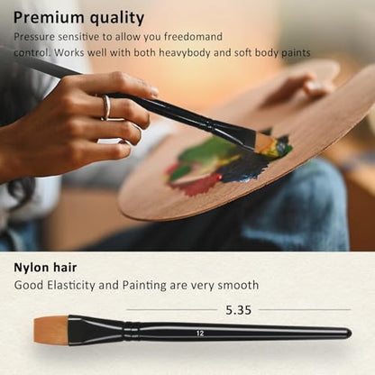 Colorful Acrylic Painting Kit, 64 Piece Set with Walnut Easel, 24 Colors - Image 3