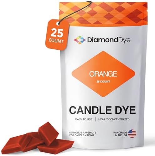 Orange Candle Dye Chips, Soy & Paraffin Candle Making, 25 Pack by Reddig-globyDiamondDye