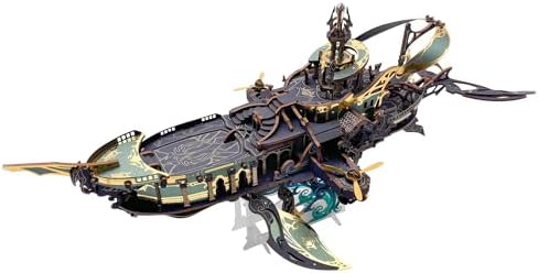 3D Wooden Puzzle for Adults Whale Spaceship DIY Dollhouse Kit by STRUCWOOD