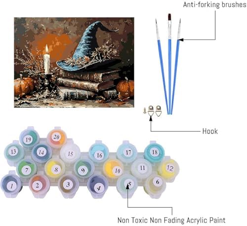 AIBOERL Paint by Numbers Kit for Adults Beginner,Halloween 12X16In - Image 6