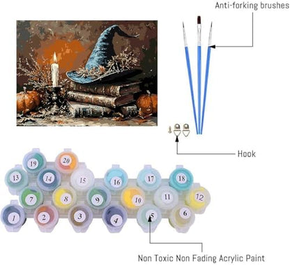 AIBOERL Paint by Numbers Kit for Adults Beginner,Halloween 12X16In - Image 6