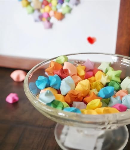 1080 Sheets Origami Star Paper 6 Macaron Color Strips Double Sided Lucky Star Decoration Folding Paper for DIY Hand Art Supplies (macaron-1080 sheets) - Image 7