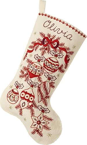 Bucilla Felt Applique 18" Stocking Making Kit, Classic Christmas, Perfect for DIY Arts and Crafts, 89532E by Bucilla