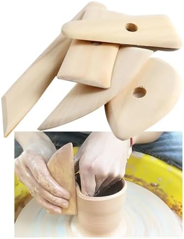 Pottery Tools Pottery Tools Wood Handmade Clay Kit Ceramics Craft Molding Shaping Scraper Polymer Sculpture Air Dry Set(Wooden 3sets 15pcs) - Image 7