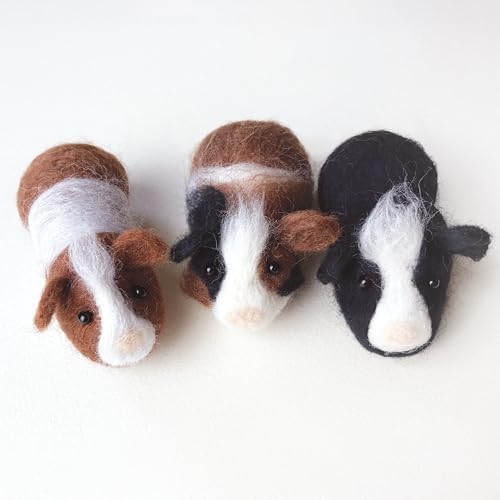 Bergin & Bath Needle Felting Kit, Guinea Pigs. Make Three Cute Little Pigs with This Planet Friendly Craft kit for Adults and Teens. - Image 4