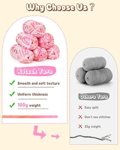 Katech Knitting Kit for Beginner- Beginners Knitting Kit for Adults Kids - Image 6
