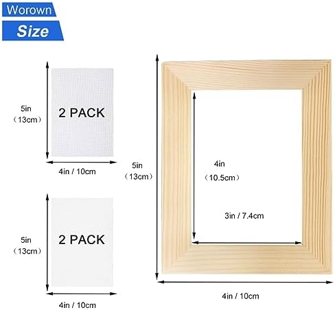 Worown A7 Wooden Paper Making Screen Kit, Mould and Deckle for Paper Making, PaperMaking Frames for DIY (3" x 4") - Image 2