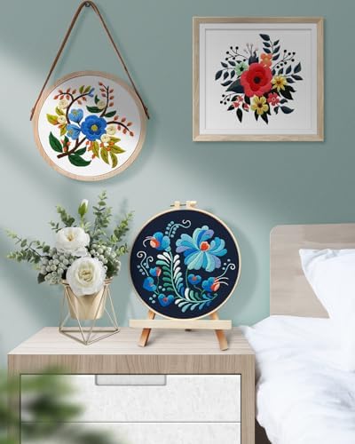 TINDTOP 3 Sets Embroidery Kit for Adults, Floral Embroidery Practice Kit - Image 6