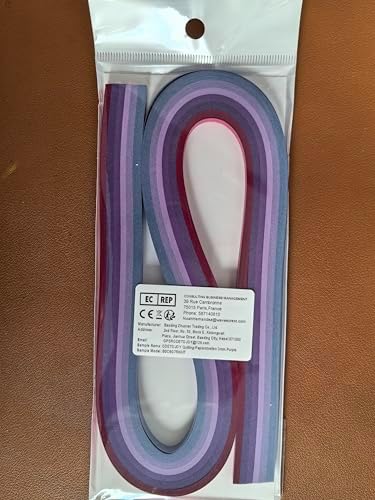 ODETOJOY Quilling Paper Gradient Quilling Strips 3mm Crafts Filigrana Paper 1/8inch Rainbow Color 120pcs Length 21inch (Purple) - Image 5