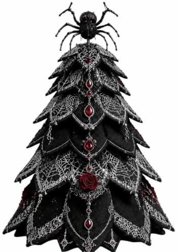 Quilted Christmas Tree Kit – Pre-Cut Fabric & Foam Cone DIY Tabletop Decoration with Tree Topper, No-Sew Holiday Craft Kit for Adults & Kids, Christmas Tree Decorations for Home, Party & Gifts (set3) by Unknown