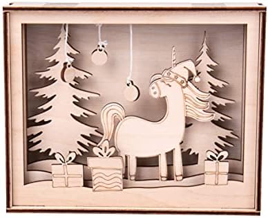 Rayher Holzbaus. 46600505, 16 3D Unicorn Motif Frame, FSC Mix Credit, Natural, 15.5 x 12.5 cm, Depth 3.8 cm, Pack of 12 - Image 3