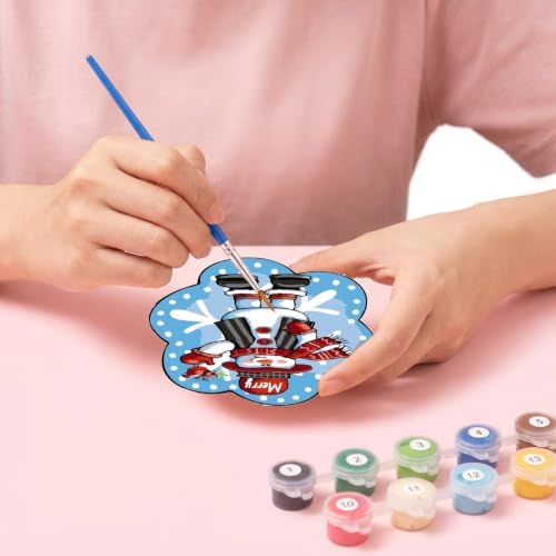 6 Pack Christmas Paint by Numbers Kits Coasters with Holder Cork Pads - Image 5