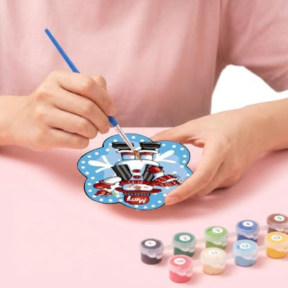 6 Pack Christmas Paint by Numbers Kits Coasters with Holder Cork Pads - Image 5