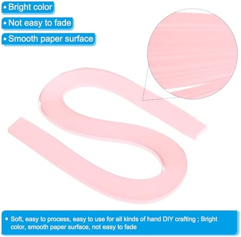 PATIKIL 120pcs Quilling Strips Paper 3/16"(5.2mm) 21"(54cm) Origami Paper Quilling Strip for Art DIY Hand Craft Christmas, Light Pink - Image 3